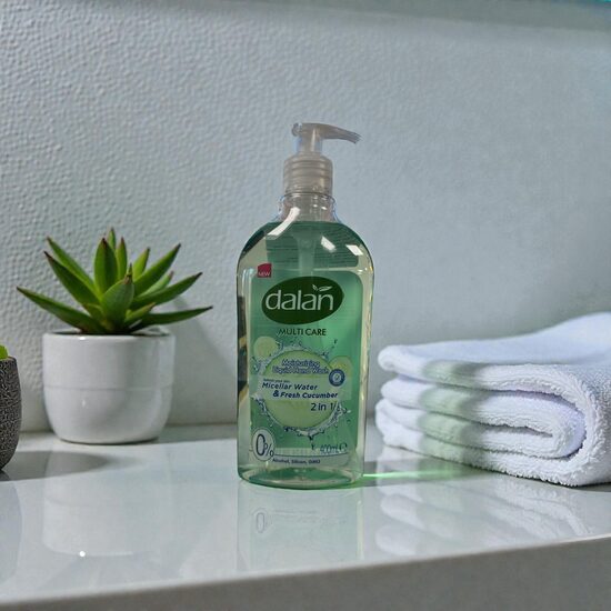 DALAN Multi Care Moisturizing Liquid Hand Wash – šķidrās roku ziepes ar micelāro ūdeni un svaigu gurķi 