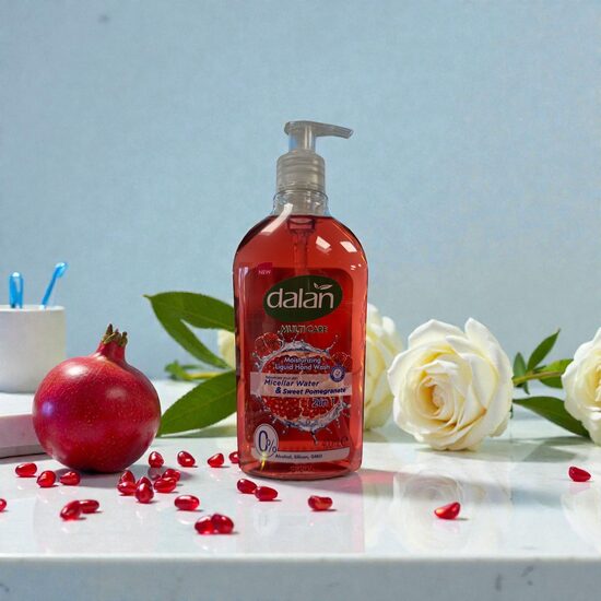 DALAN Multi Care Moisturizing Liquid Hand Wash – šķidrās roku ziepes ar micelāro ūdeni un saldo granātābolu 