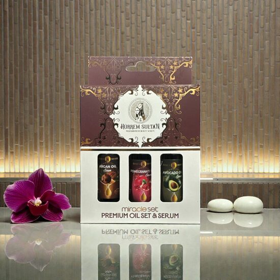 Hürrem Sultan Miracle Set – Premium eļļu un serumu komplekts matiem/ sarkans