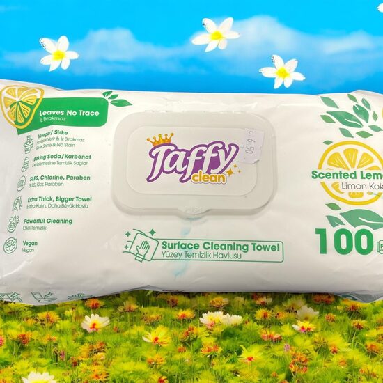 Taffy Clean Virsmas tīrīšanas salvetes ar citronu