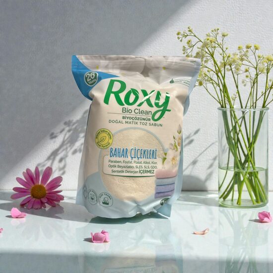 Roxy Bio Clean – dabīgs veļas pulveris “Pavasara ziedi”